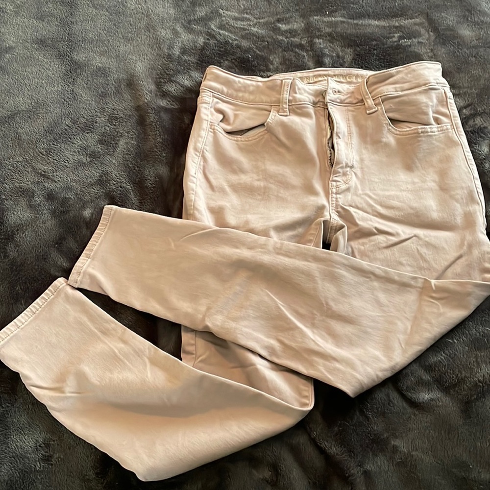 American Eagle mauve high rise jeggings